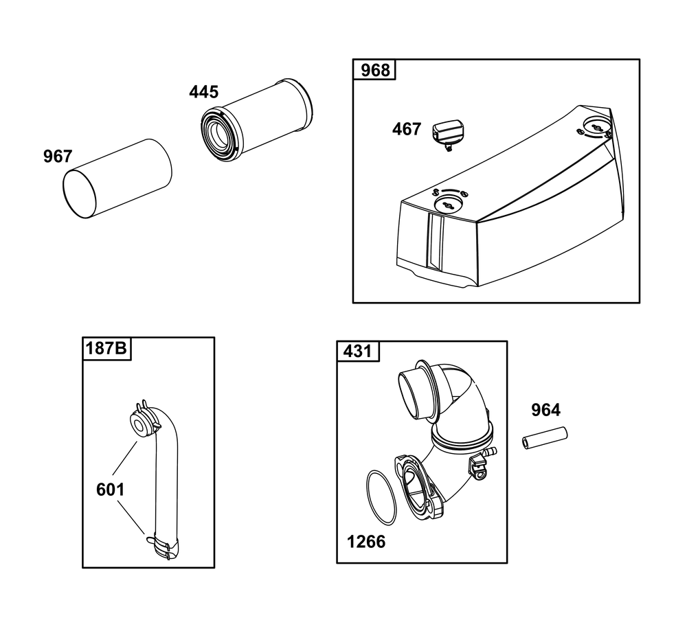 Air Cleaner Group Diagram and Parts List for 33S877-0033-B5 200000 - 399999 Briggs and Stratton Engine
